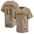 S.Diego Padres #13 Manny Machado Player Khaki Home Limited Qdoa Stitched Jerseys