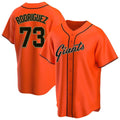 SF.Giants #73 Randy Rodriguez Player Orange Home Game Qdoa Stitched Jerseys