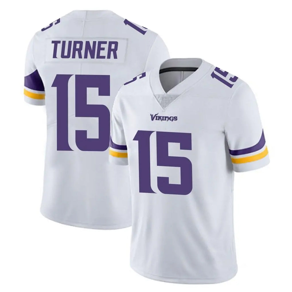 M.Vikings #15 Dallas Turner Player White Limited Vapor Untouchable Home Game Qdoa Stitched Jerseys