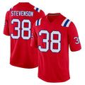 NE.Patriots #38 Rhamondre Stevenson Player Red Home Game Qdoa Stitched Jerseys