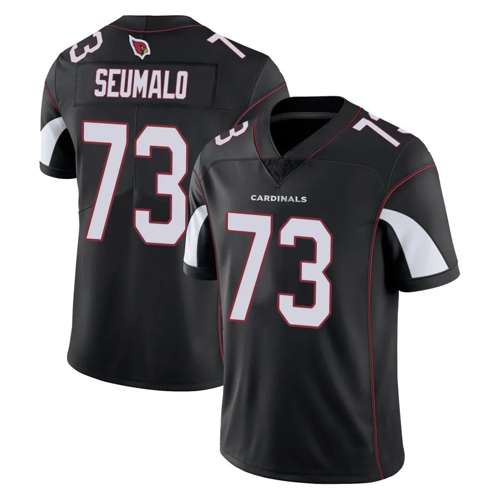 A.Cardinals #73 Isaac Seumalo Player Black Vapor Limited Home Game Qdoa Stitched Jerseys