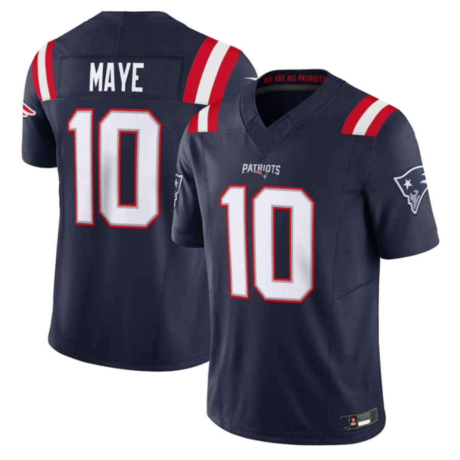 Qdoa NE.Patriots #10 Drake Maye Navy Vapor F.U.S.E. Limited Stitched Jerseys