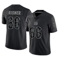 C.Bengals #66 Dalton Risner Player Black Reflective Limited Game Qdoa Stitched Jerseys