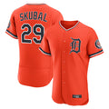 D.Tigers #29 Tarik Skubal Player Orange Limited Elite Home Qdoa Stitched Jerseys
