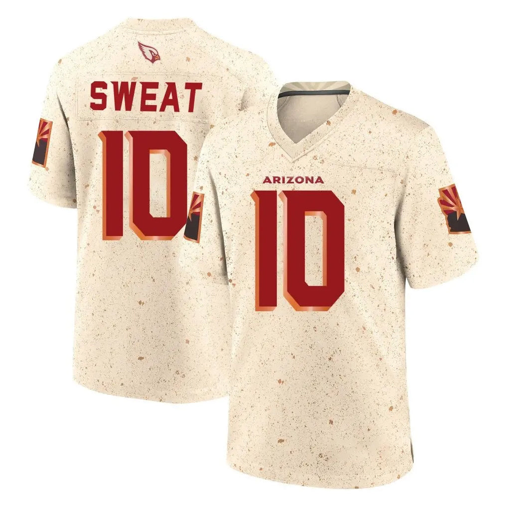 A.Cardinals #10 Josh Sweat Player Cream Rivalries Collection Game Qdoa Stitched Jerseys