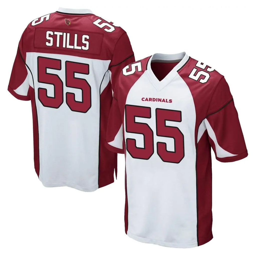 A.Cardinals #55 Dante Stills Player White Cardinal Home Game Qdoa Stitched Jerseys
