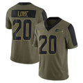S.Seahawks #20 Julian Love Player Olive Salute To Service Limited Game Qdoa Stitched Jerseys