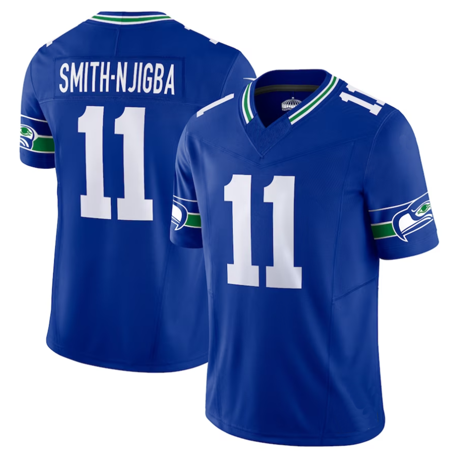 Qdoa #11 Jaxon Smith-Njigba Player S.Seahawks Royal Alternate Vapor F.U.S.E. Limited Stitched Jerseys