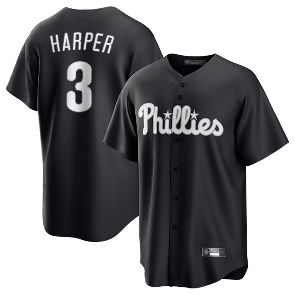 P.Phillies #3 Bryce Harper Player Black Alt Fashion Home Game Qdoa Stitched Jerseys