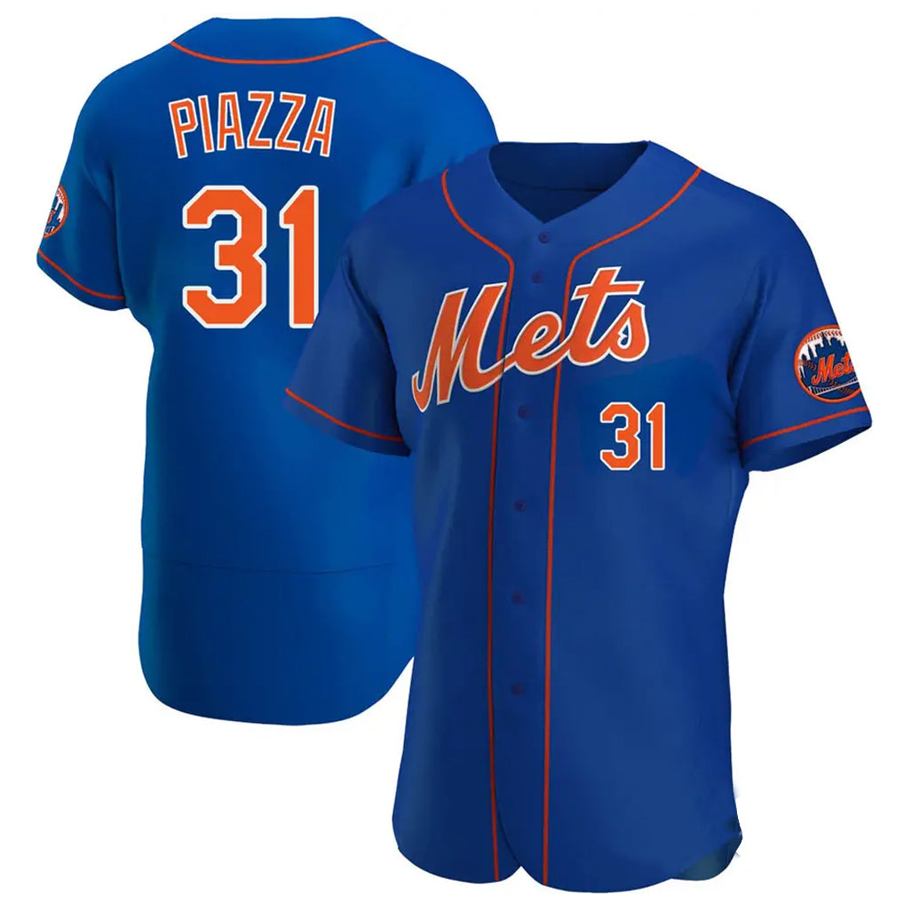 NY.Mets #31 Mike Piazza Player Royal Limited Elite Home Qdoa Stitched Jerseys