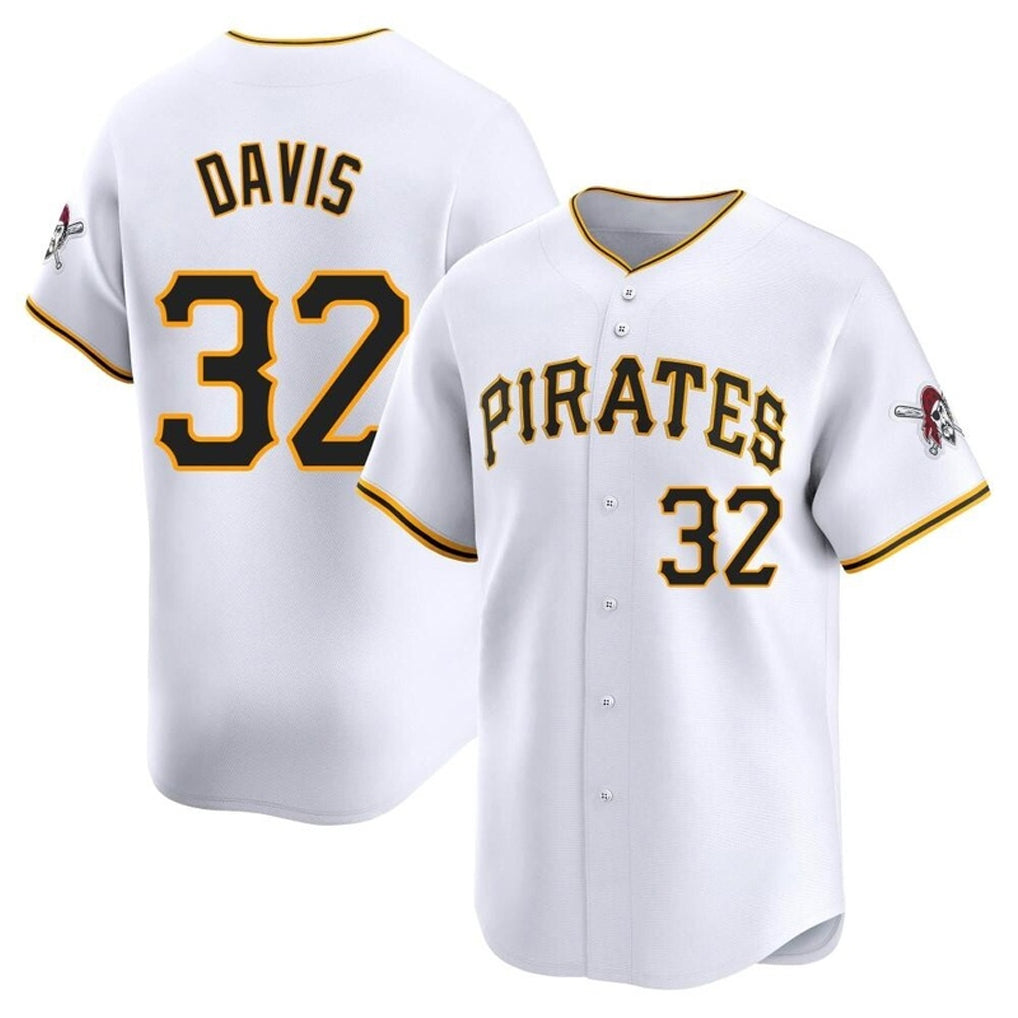 P.Pirates #32 Henry Davis Player White Home Limited Qdoa Stitched Jerseys