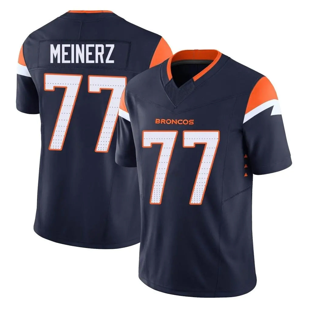 D.Broncos #77 Quinn Meinerz Player Navy Limited Vapor F.U.S.E. Home Game Qdoa Stitched Jerseys