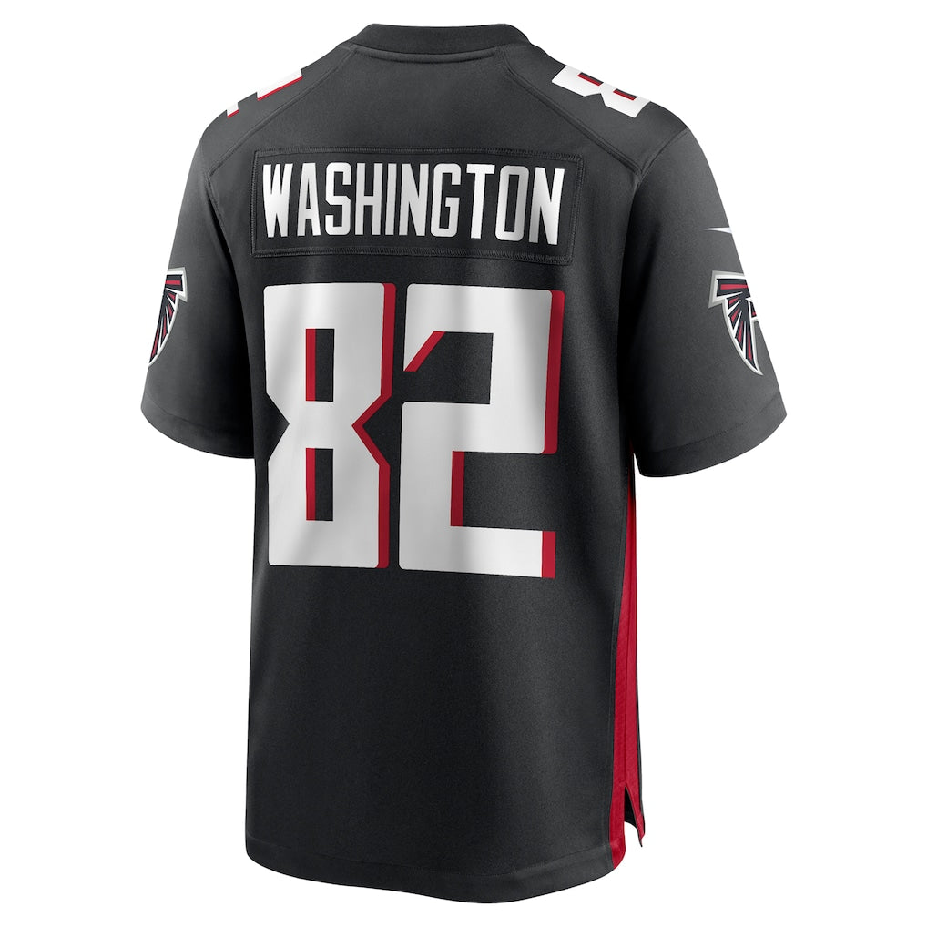 Qdoa A.Falcons #82 Casey Washington Black Team Game Jersey
