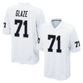 LV.Raiders #71 DJ Glaze Player White Home Game Qdoa Stitched Jerseys