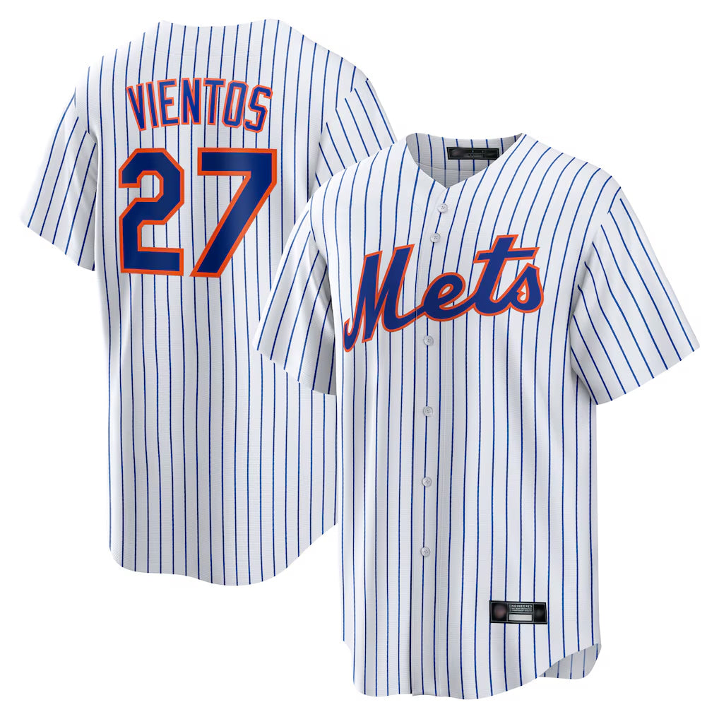 NY.Mets #27 Mark Vientos Player White Home Game Qdoa Stitched Jerseys