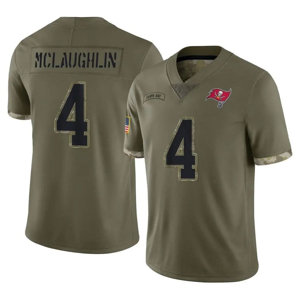 TB.Buccaneers #4 Chase McLaughlin Player Olive Limited Salute To Service Home Game Qdoa Stitched Jerseys