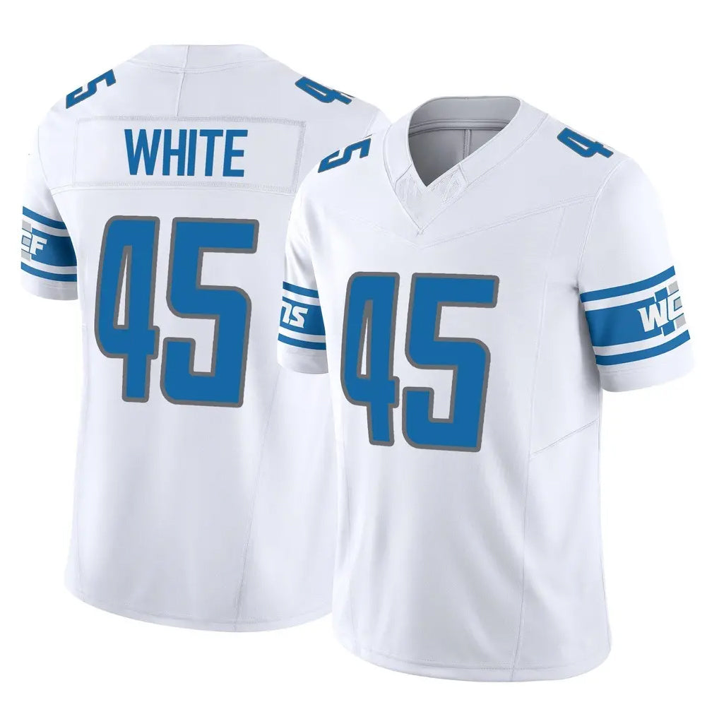 D.Lions #45 Devin White Player White Vapor F.U.S.E. Limited Home Game Qdoa Stitched Jerseys