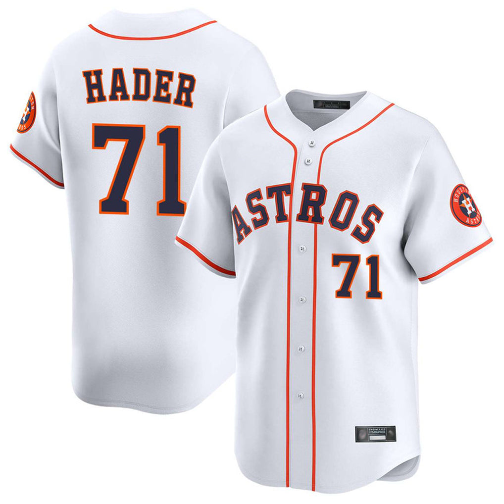 H.Astros #71 Josh Hader Player White Home Limited Qdoa Stitched Jerseys