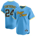 M.Brewers #24 William Contreras Player Light Blue City Connect Home Limited Qdoa Stitched Jerseys