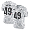 C.Bengals #49 Barrett Carter Player Arctic Camo Salute to Service Limited Qdoa Stitched Jerseys