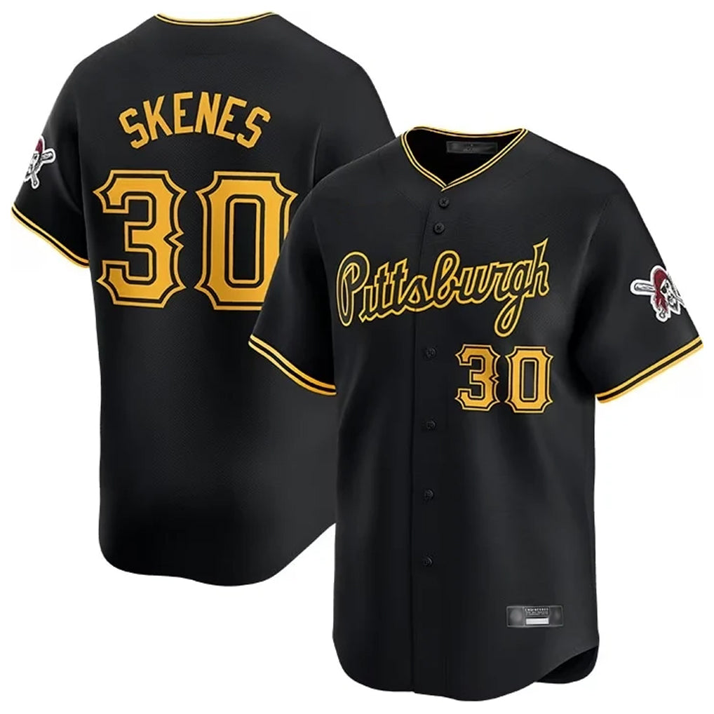 P.Pirates #30 Paul Skenes Player Black Home Limited Qdoa Stitched Jerseys