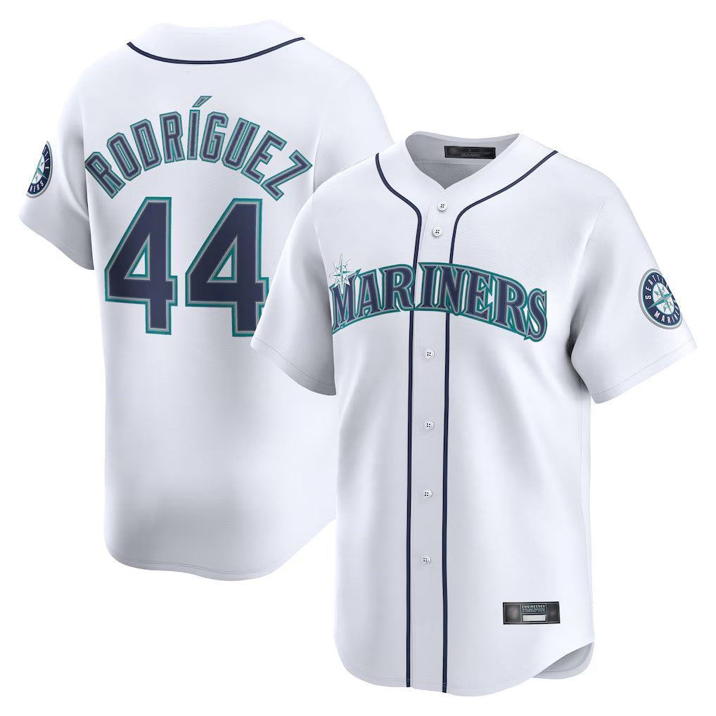 S.Mariners #44 Julio Rodriguez Player White Home Limited Qdoa Stitched Jerseys
