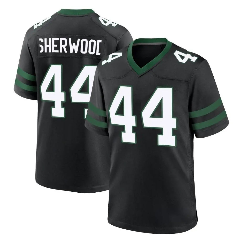 NY.Jets #44 Jamien Sherwood Player Black Legacy Home Game Qdoa Stitched Jerseys
