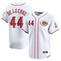 C.Reds #44 Elly De La Cruz Player White Home Limited Qdoa Stitched Jerseys
