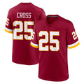 W.Commanders #25 Nick Cross Player Burgundy Game Home Qdoa Stitched Jerseys