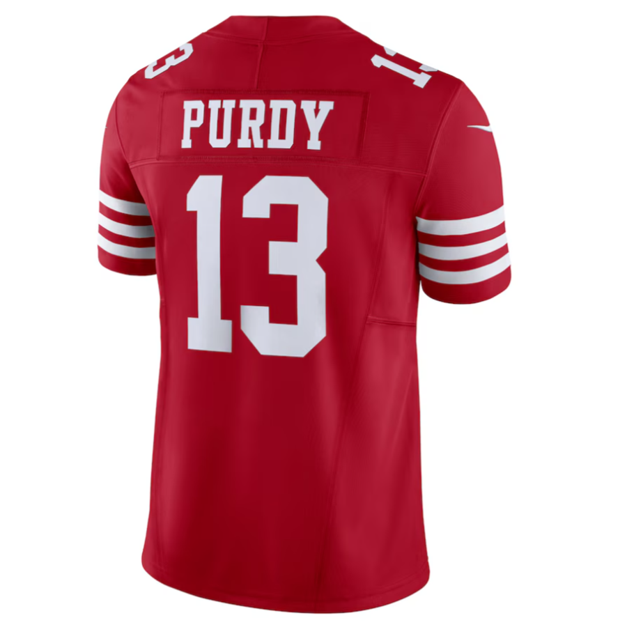 Qdoa SF.49ers #13 Brock Purdy Player Scarlet Vapor F.U.S.E. Limited Stitched Jersey