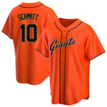 SF.Giants #10 Casey Schmitt Player Orange Home Game Qdoa Stitched Jerseys