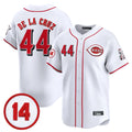 C.Reds #44 Elly De La Cruz Player White Vapor Premier Limited Home Qdoa Stitched Jerseys