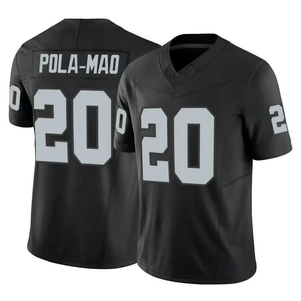 LV.Raiders #20 Isaiah Pola-Mao Player Black Limited Vapor F.U.S.E. Home Game Qdoa Stitched Jerseys