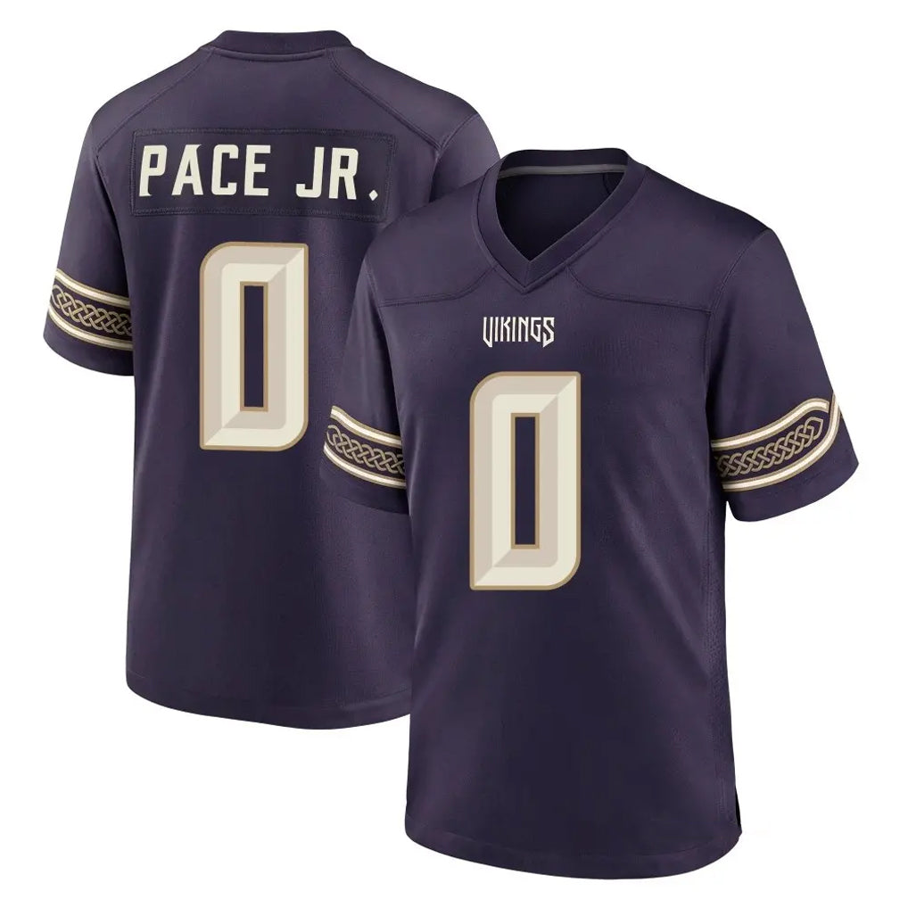 MN.Vikings #0 Ivan Pace Jr. Player Purple 2026 Rivalries Collection Home Game Qdoa Stitched Jerseys
