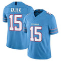 T.Titans #15 Keldric Faulk Player Light Blue Team Vapor F.U.S.E. Limited Home Game Qdoa Stitched Jerseys
