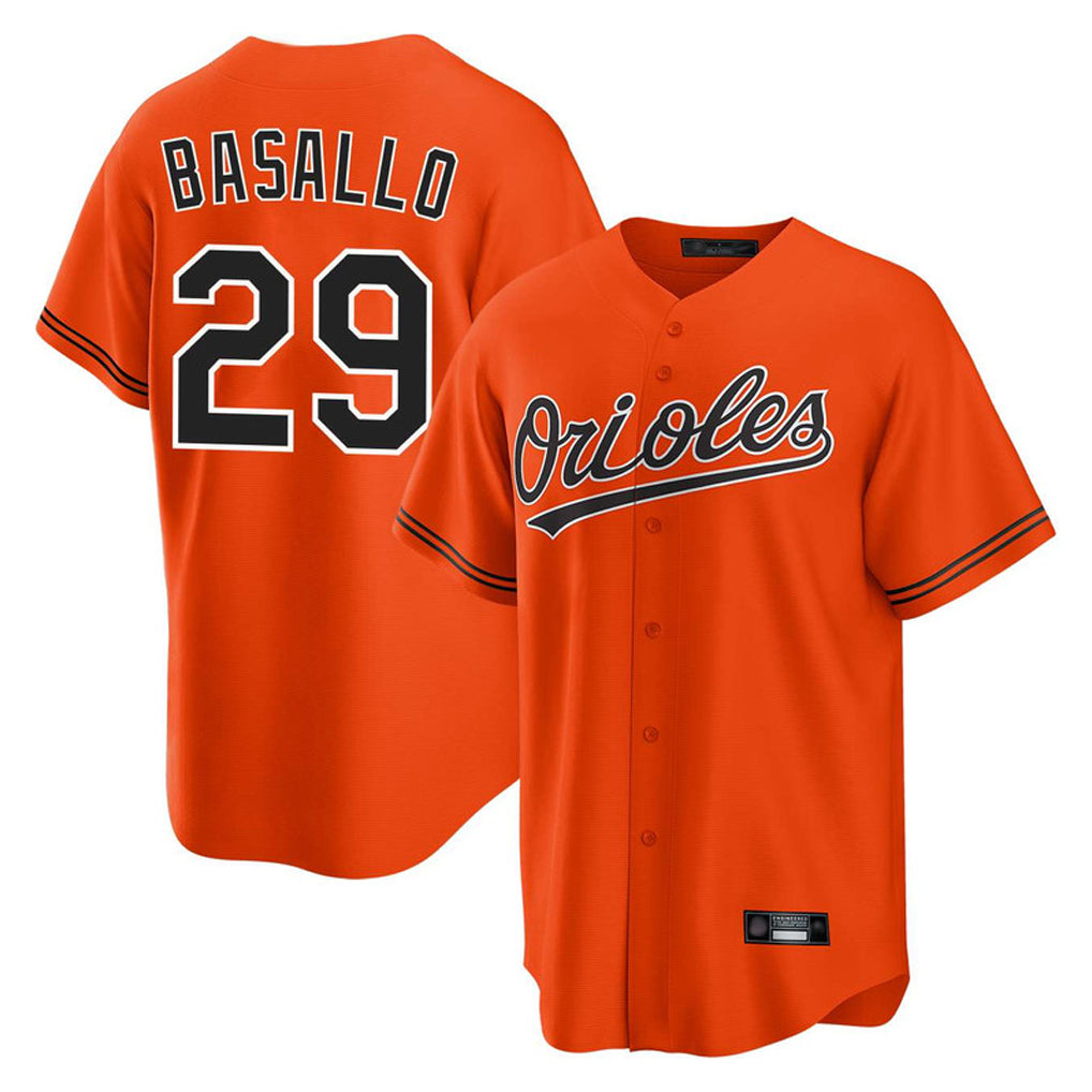 B.Orioles #29 Samuel Basallo Player Orange Home Game Qdoa Stitched Jerseys
