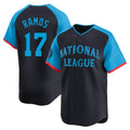 SF.Giants #17 Heliot Ramos Player Navy National League All-Star Home Limited Qdoa Stitched Jerseys