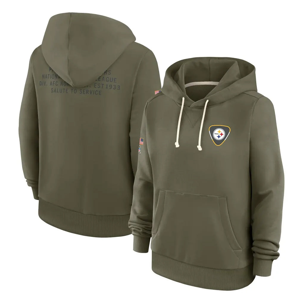 P.Steelers ## Steelers Blank Player Olive Salute to Service Pullover Hoodies Limited Qdoa Stitched Jerseys