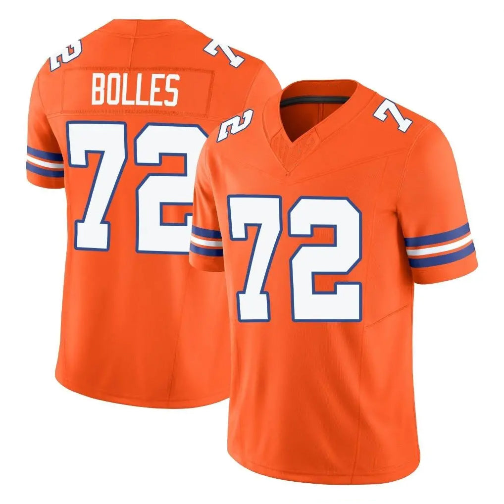 D.Broncos #72 Garett Bolles Player Orange Limited Alternate Vapor F.U.S.E. Throwback Game Qdoa Stitched Jerseys