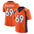 D.Broncos #69 Mike McGlinchey Player Orange Color Vapor Untouchable Limited Game Qdoa Stitched Jerseys