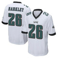 P.Eagles #26 Saquon Barkley Player White Home Game Qdoa Stitched Jerseys