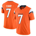 D.Broncos #7 John Elway Player Orange Vapor F.U.S.E. Limited Home Game Qdoa Stitched Jerseys