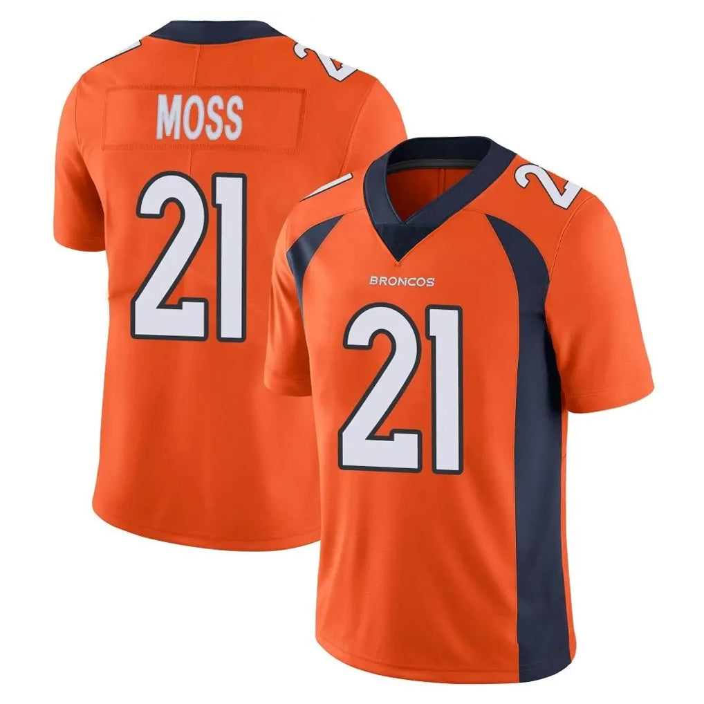 D.Broncos #21 Riley Moss Player Orange Color Vapor Untouchable Limited Game Qdoa Stitched Jerseys