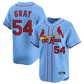 St. Louis Cardinals #54 Sonny Gray Player Light Blue Home Limited Qdoa Stitched Jerseys