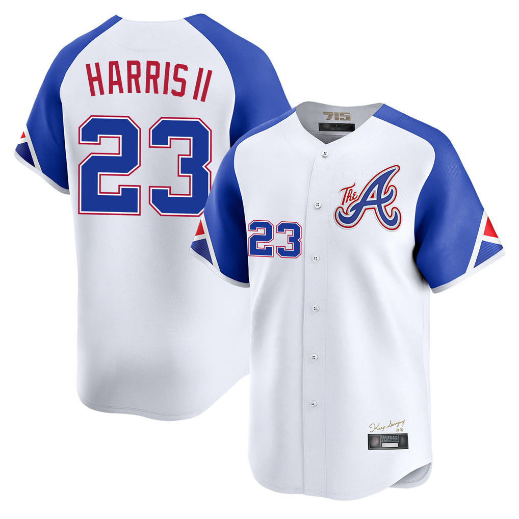 A.Braves #23 Michael Harris II Player White City Connect Limited Home Game Qdoa Stitched Jerseys
