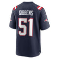 Qdoa NE.Patriots #51 Jack Gibbens Navy Team Game Jersey