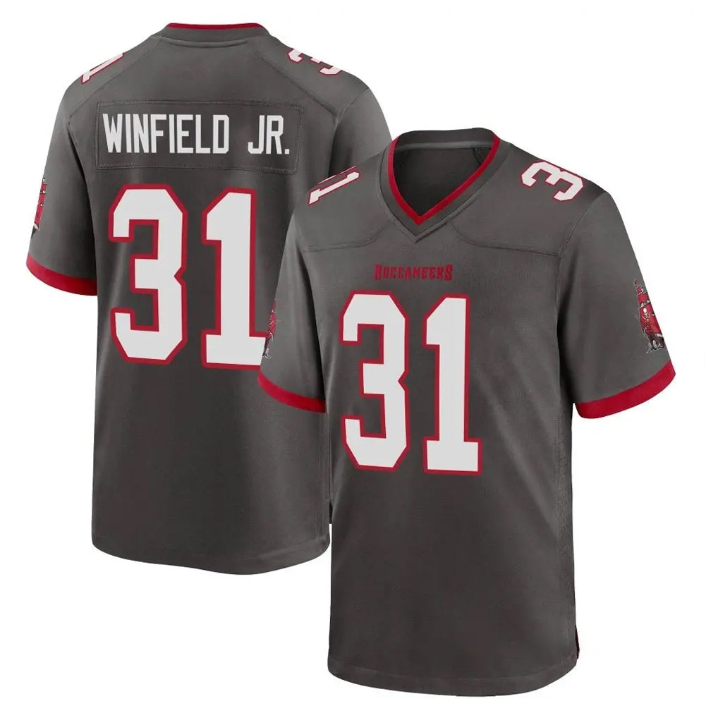 TB.Buccaneers #31 Antoine Winfield Jr. Player Pewter Alternate Home Game Qdoa Stitched Jerseys
