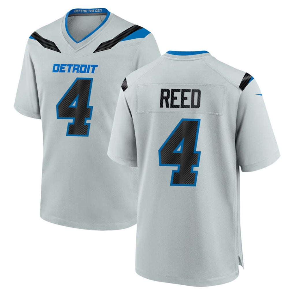 D.Lions #4 D.J. Reed Player Silver 2026 Rivalries Collection Home Game Qdoa Stitched Jerseys
