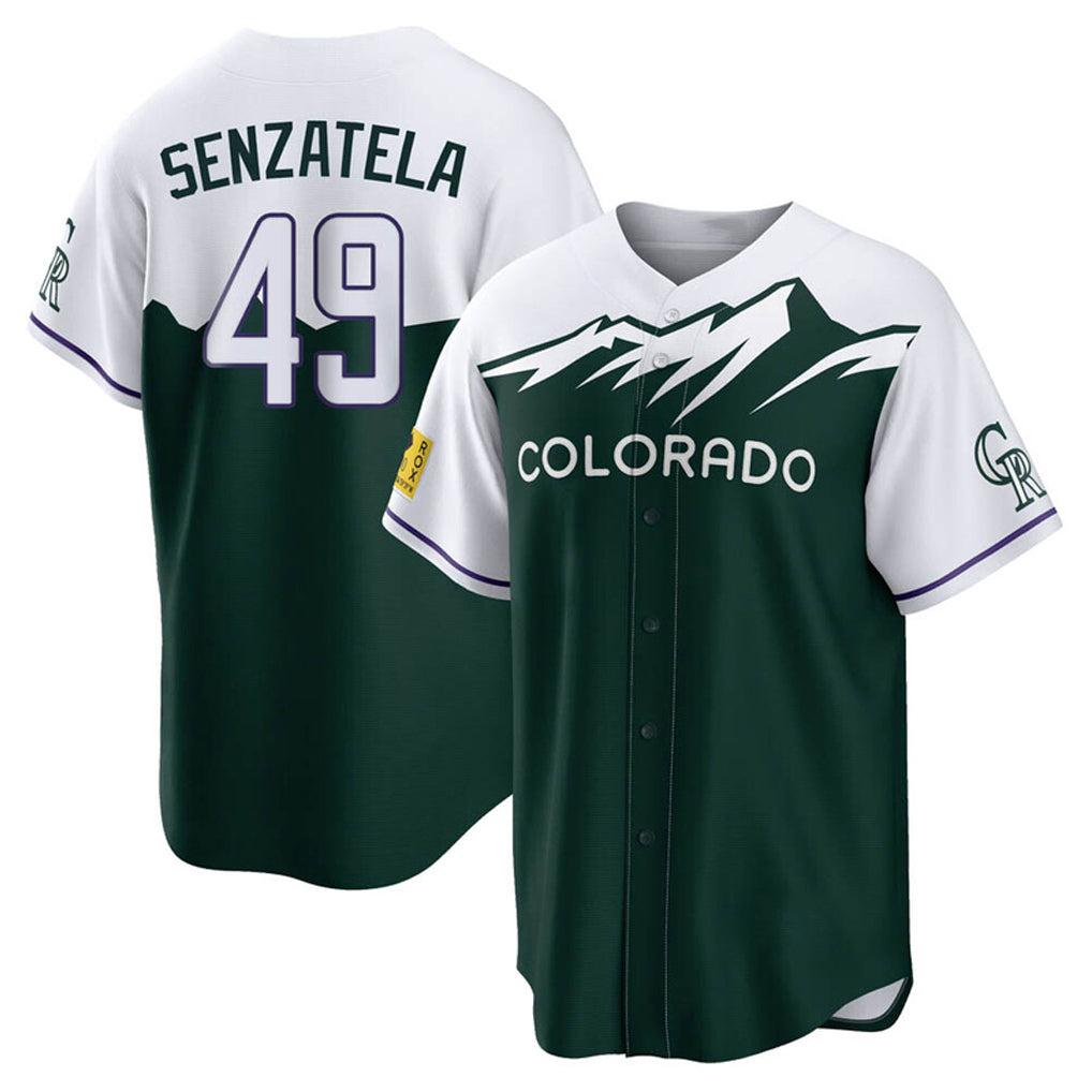 C.Rockies #49 Antonio Senzatela Player Green City Connect Home Game Qdoa Stitched Jerseys