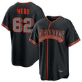 SF.Giants #62 Logan Webb Player Black Alternate Limited Qdoa Stitched Jerseys